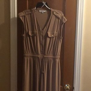 Camel color one piece pantsuit